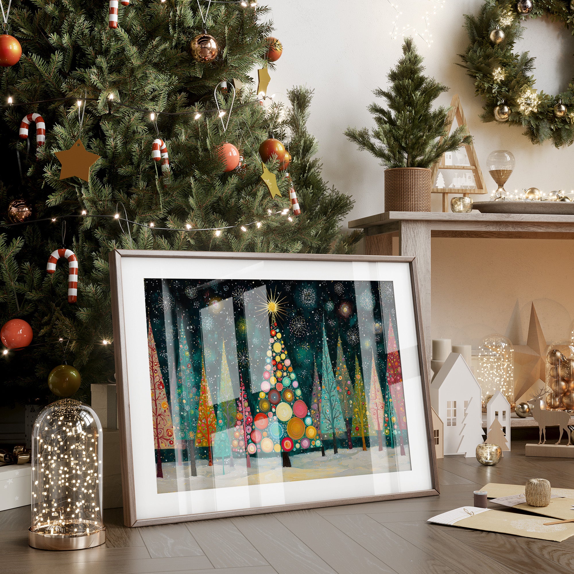 Winter Trees Catch Starlight's Song