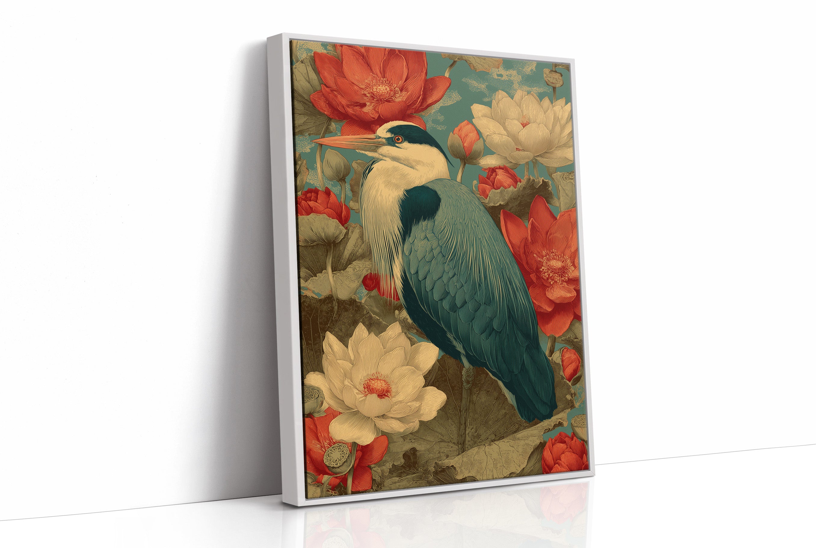 Heron Among the Lotus