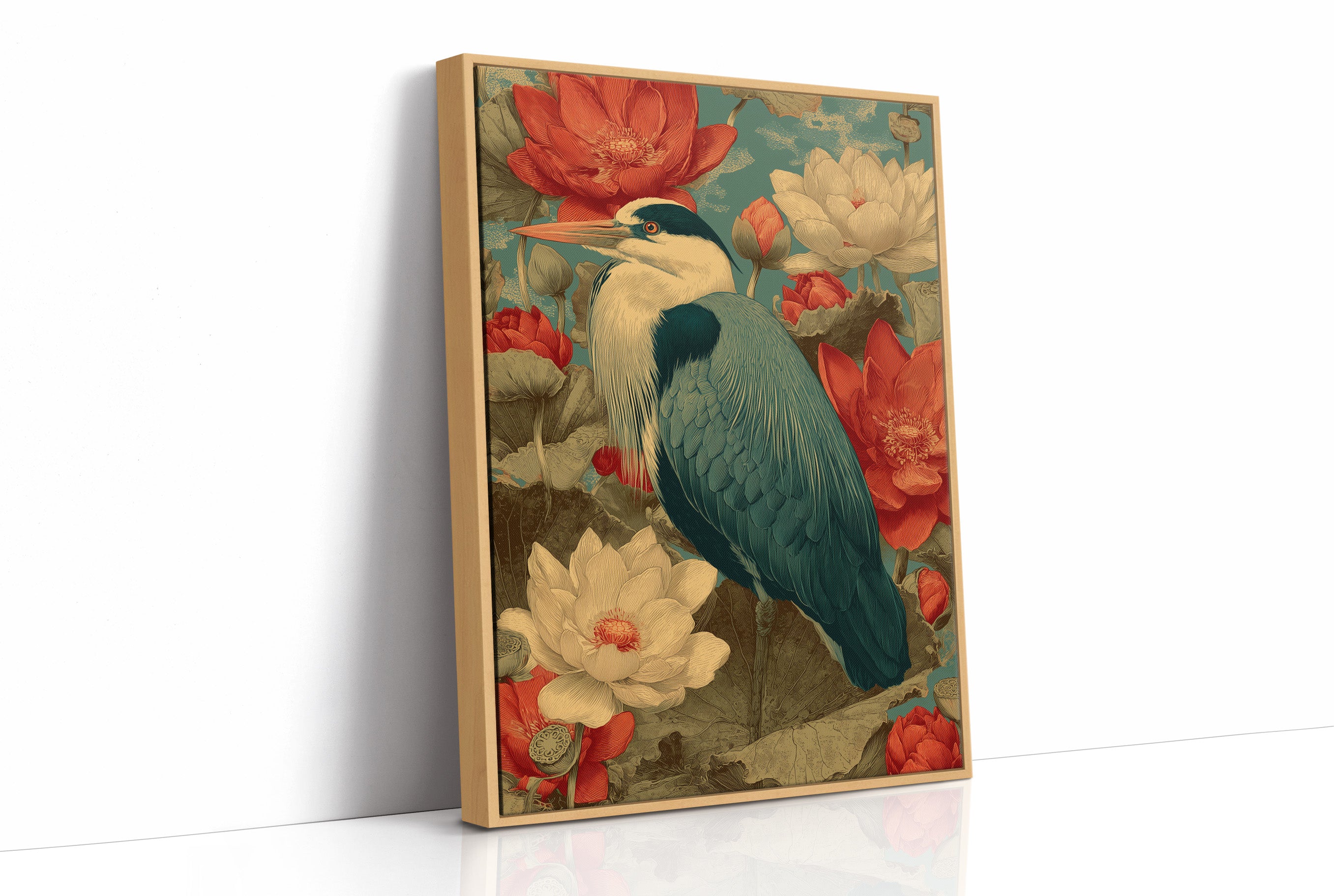 Heron Among the Lotus