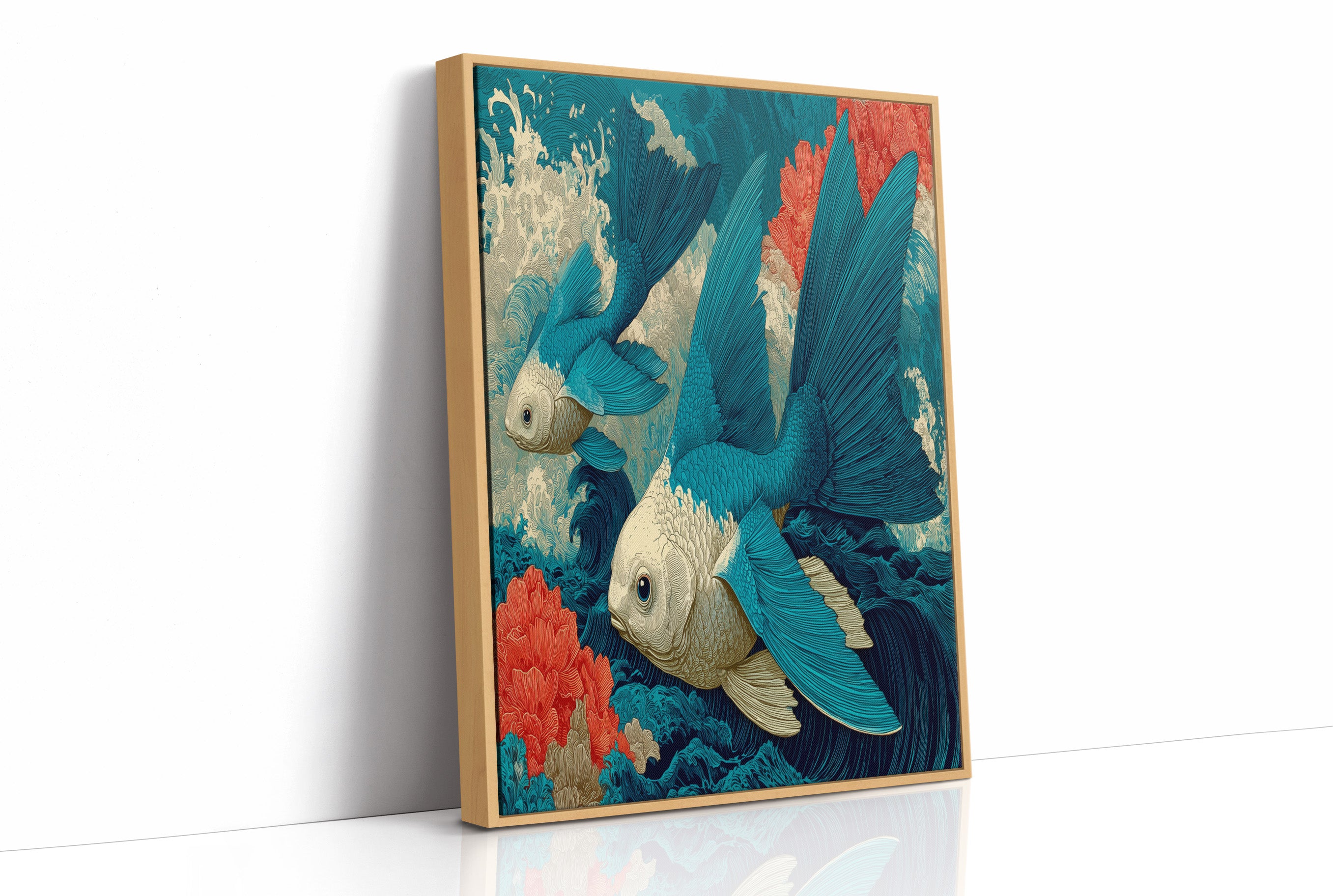 Koi in the Great Wave