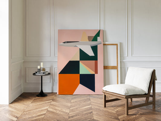 Geometric Flight Through Pastel Skies