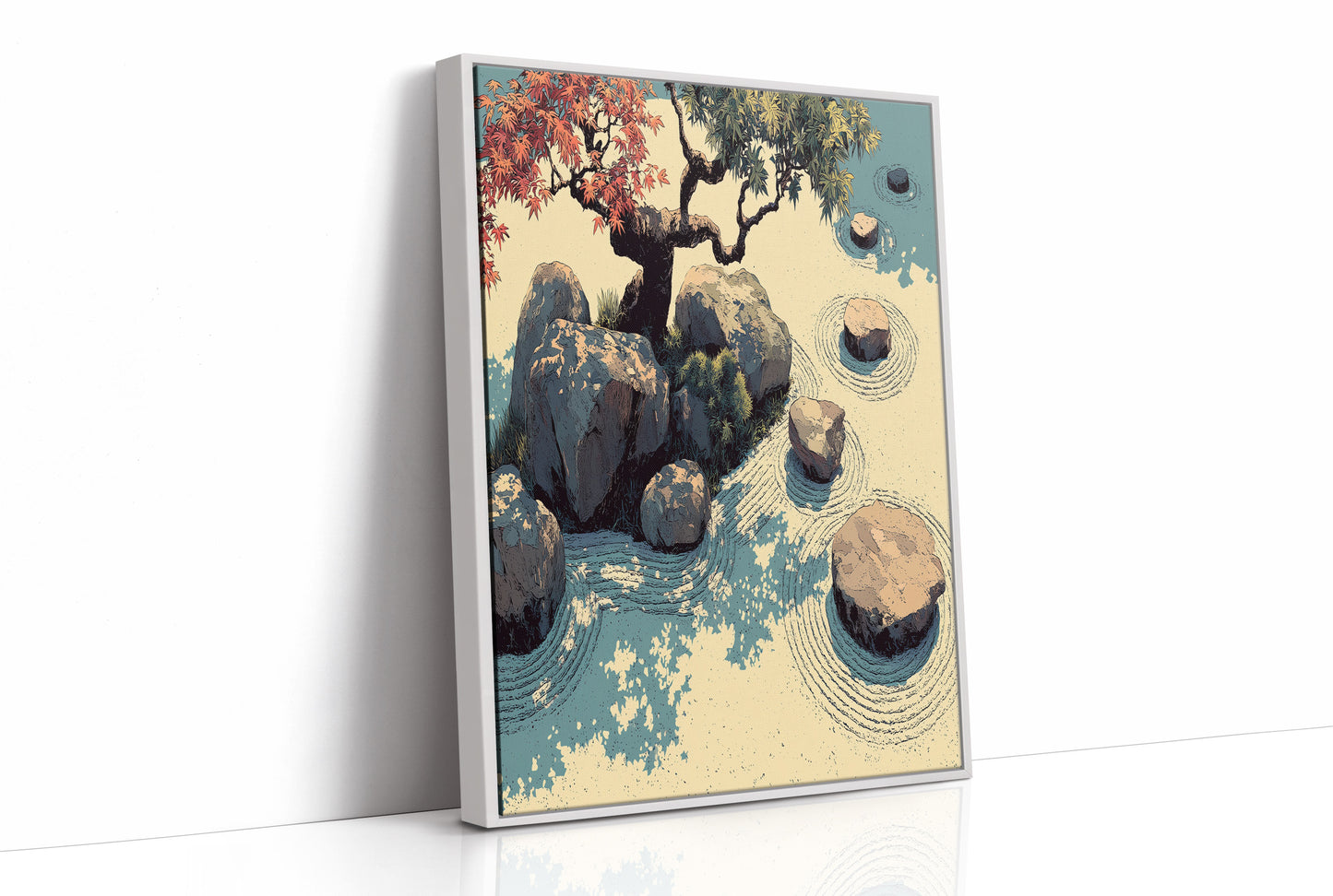 Zen Garden in Autumn Light