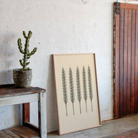 Five Loaves Botanical Wheat Illustration