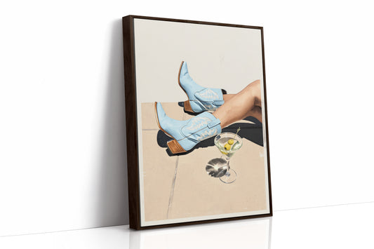 Sky Blue Boots Sip Afternoon Olives
