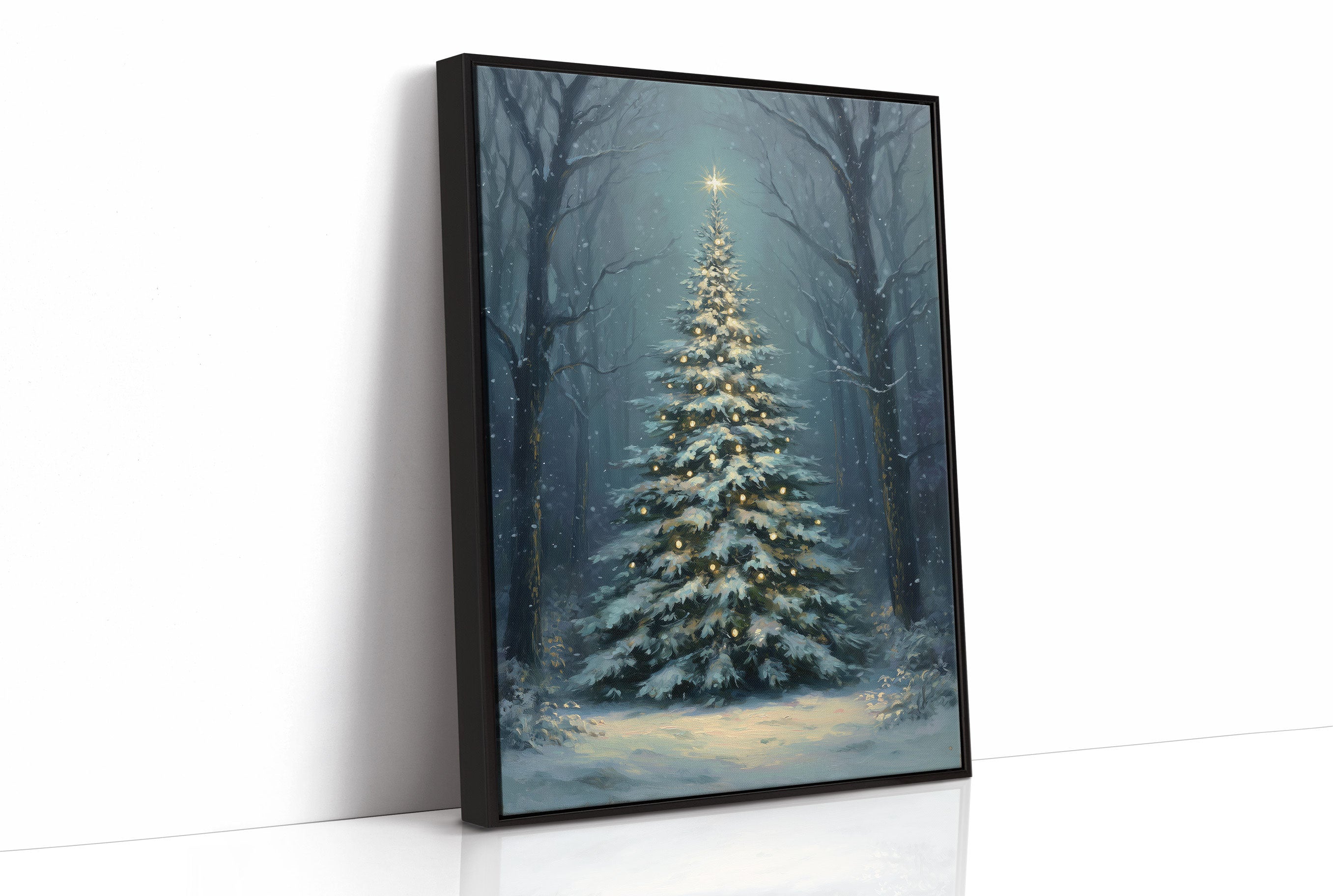 Silent Night Between Winter Trees