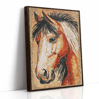 Chestnut Horse Mosaic Portrait