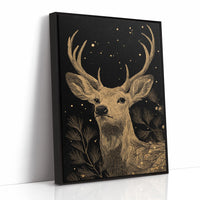 Starlit Stag Among Pine Branches