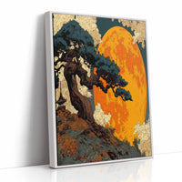 Pine Beneath a Giant Moon
