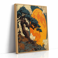 Pine Beneath a Giant Moon