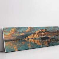 Golden Harbor at Mediterranean Sunset