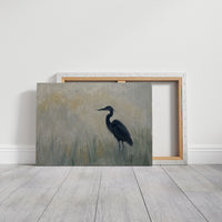 Heron in the Marsh Grass