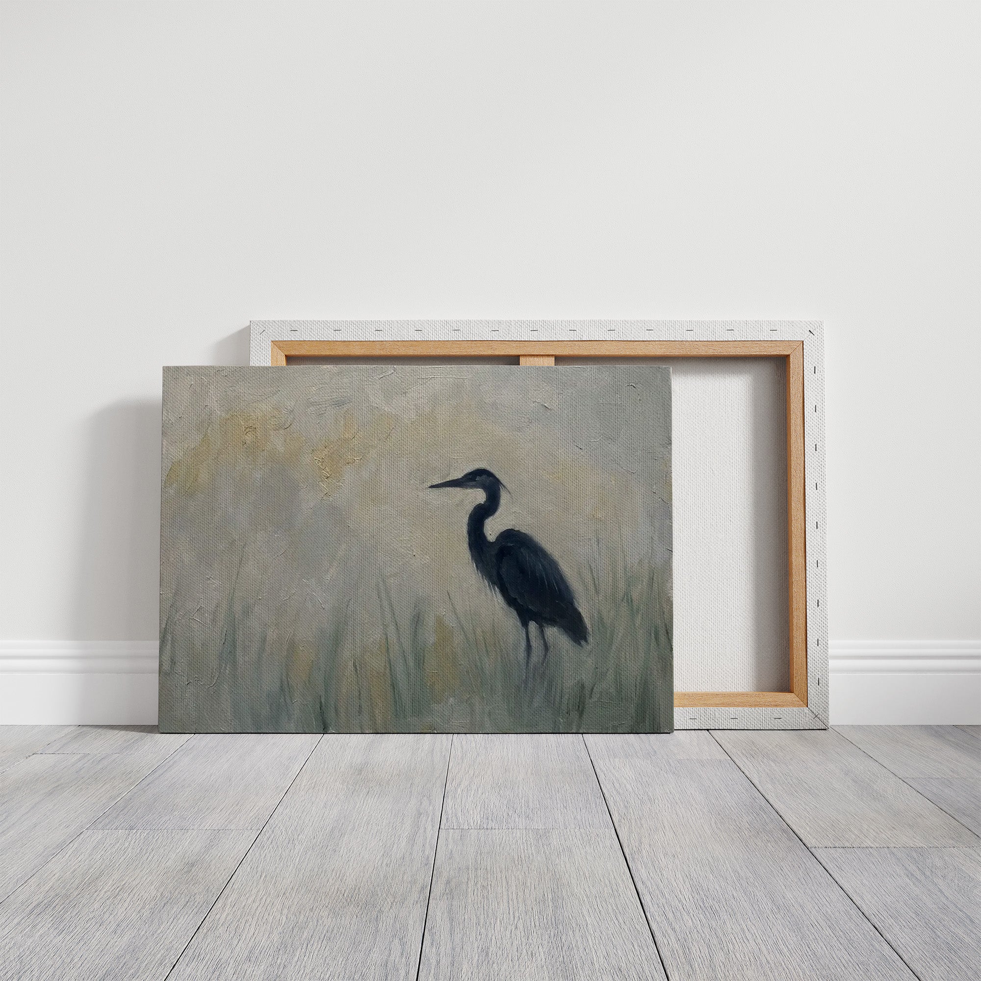 Heron in the Marsh Grass