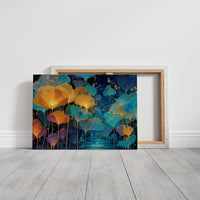 Ginkgo Leaves Dance In Moonlit Rain