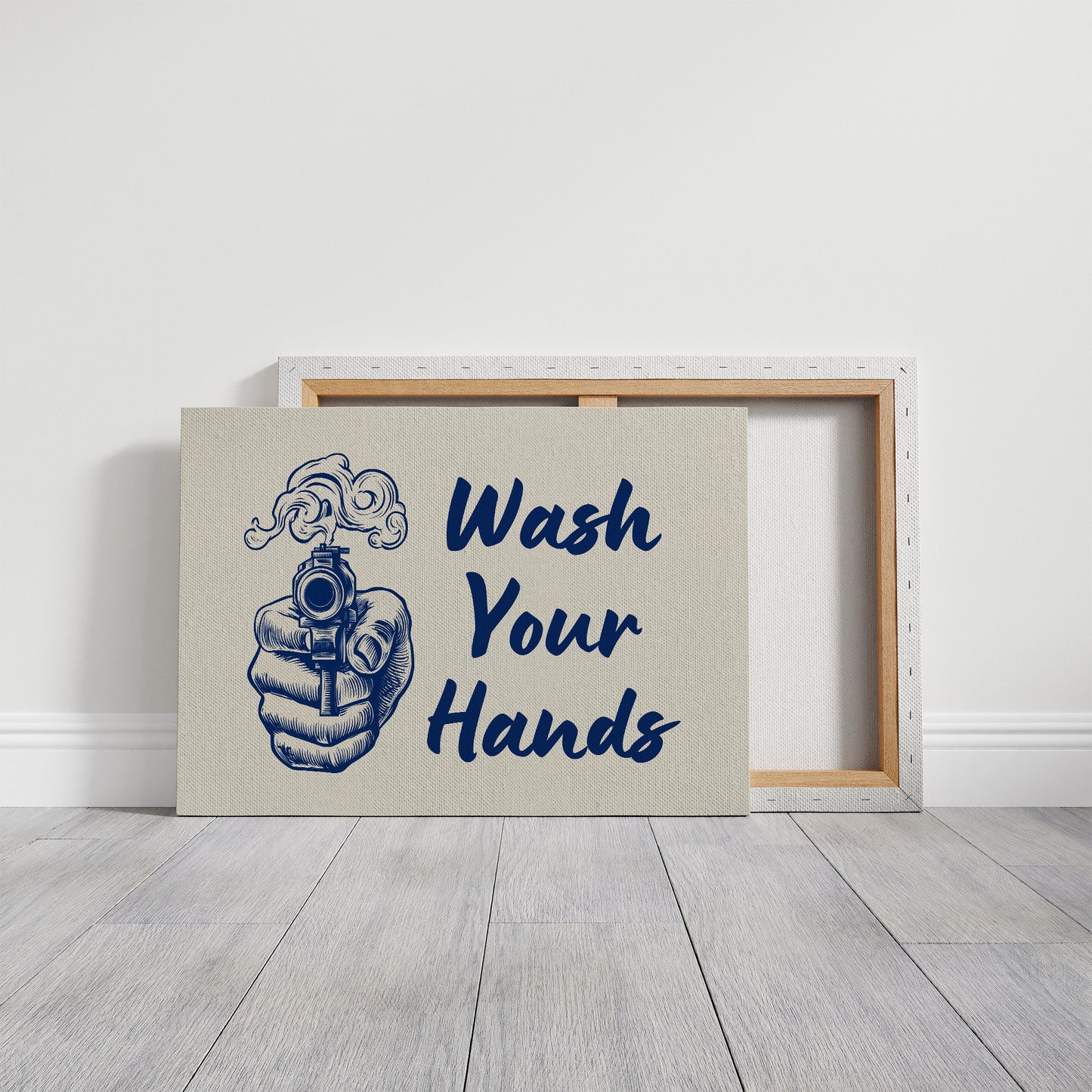 Wash Your Hands Vintage Bathroom Wall Art