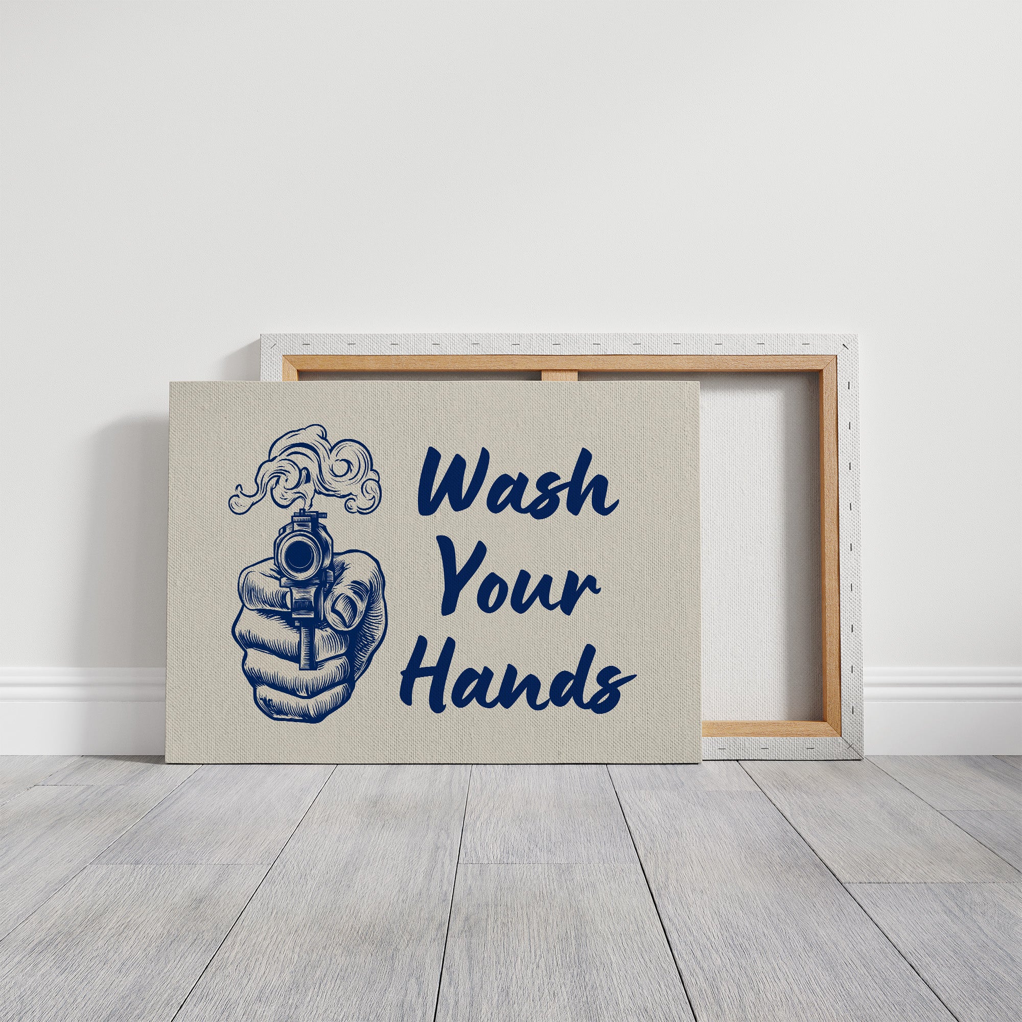 Wash Your Hands Vintage Bathroom Wall Art