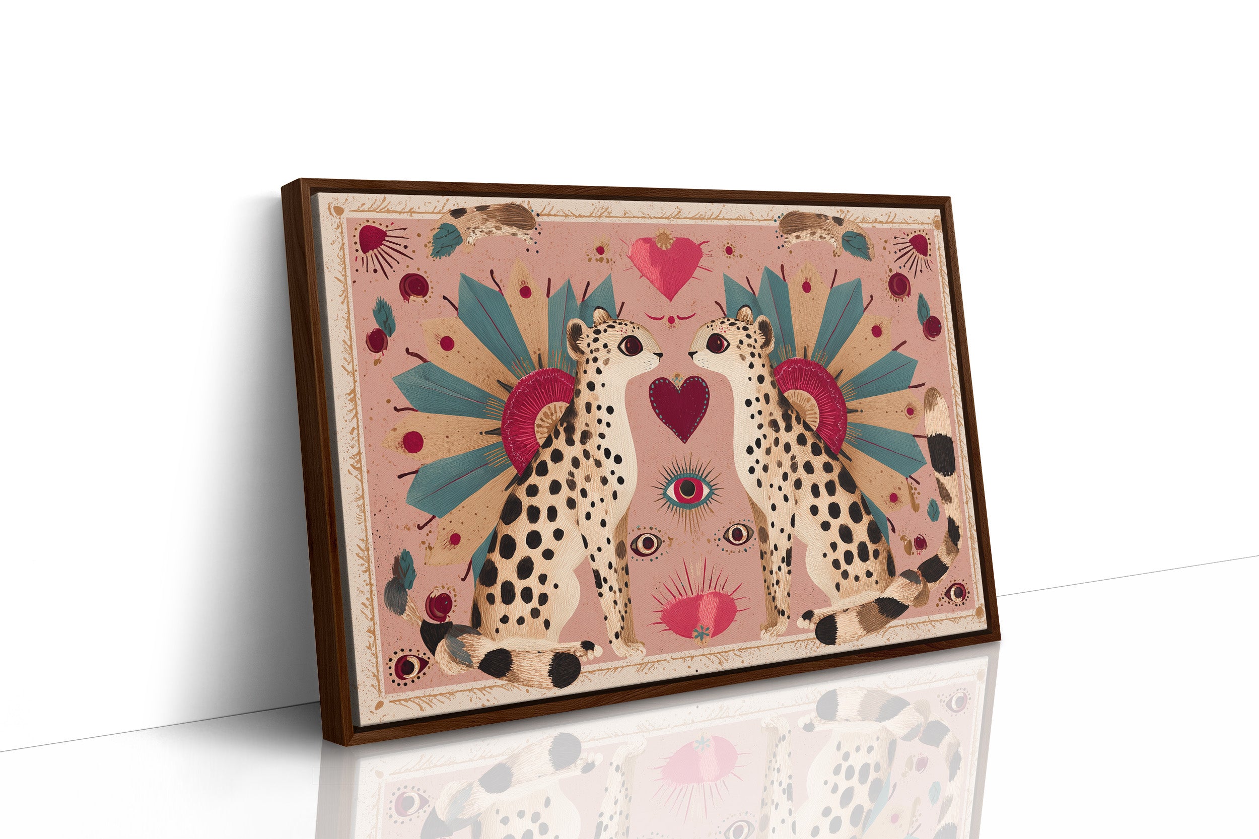 Twin Leopards Share One Heart