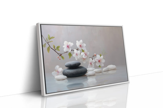Cherry Blossoms Dance With Stones