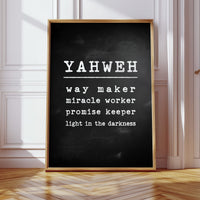 Yahweh Chalkboard Declaration