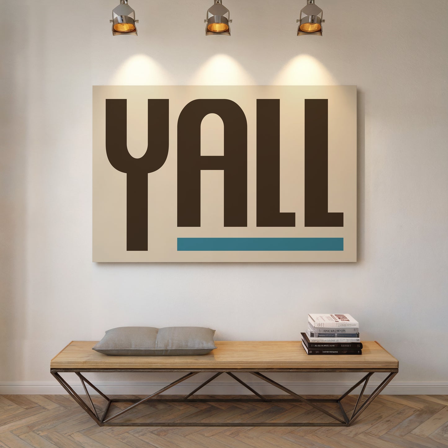 Y’all Typography Print with Teal Underline