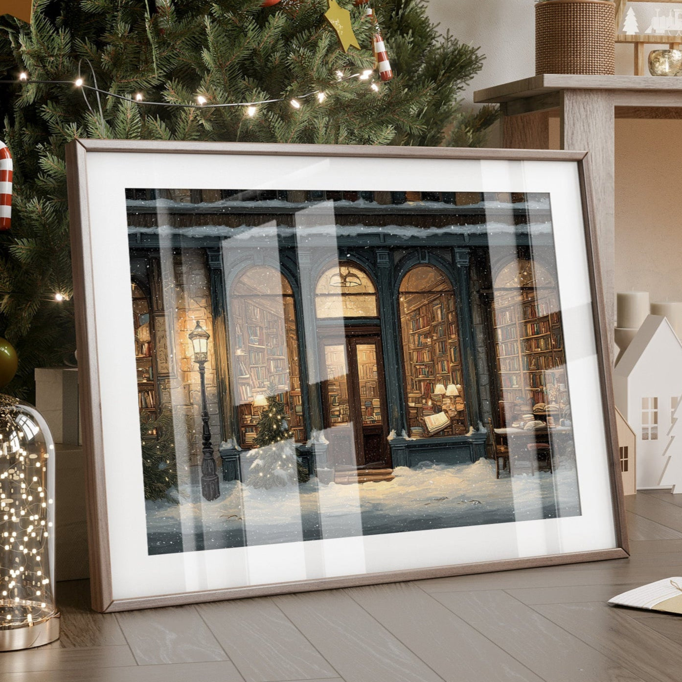 Winter Tales Behind Glowing Windows