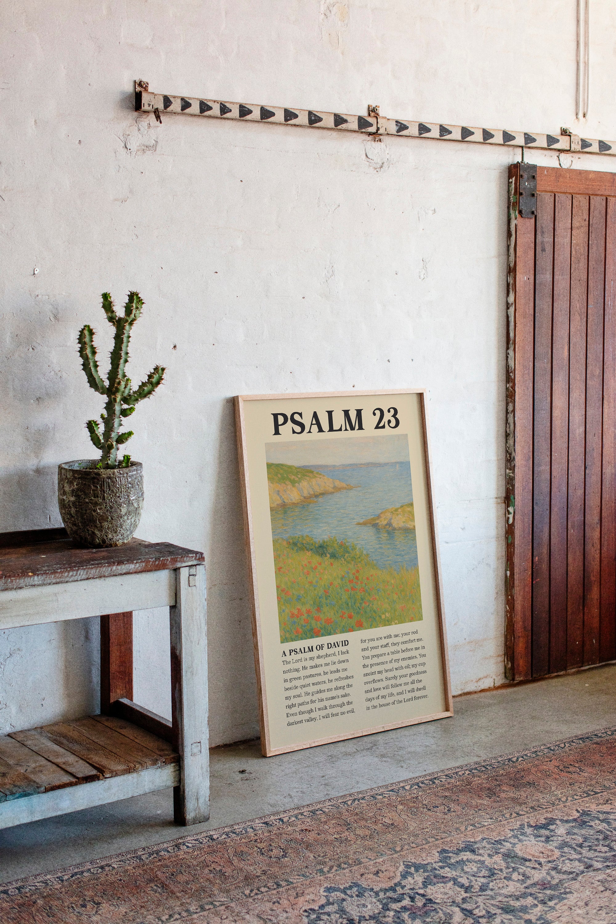Psalm 23 Coastal Peace Print