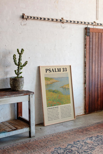 Psalm 23 Coastal Peace Print