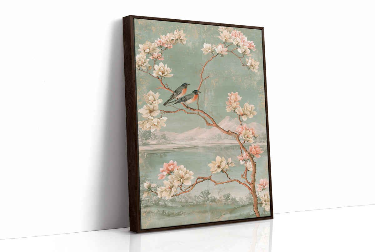Songbirds in Magnolia Chinoiserie
