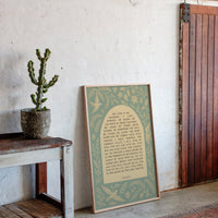 Psalm 23 Scripture with Doves and Florals