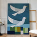 Peace Doves Above Geometric Fields