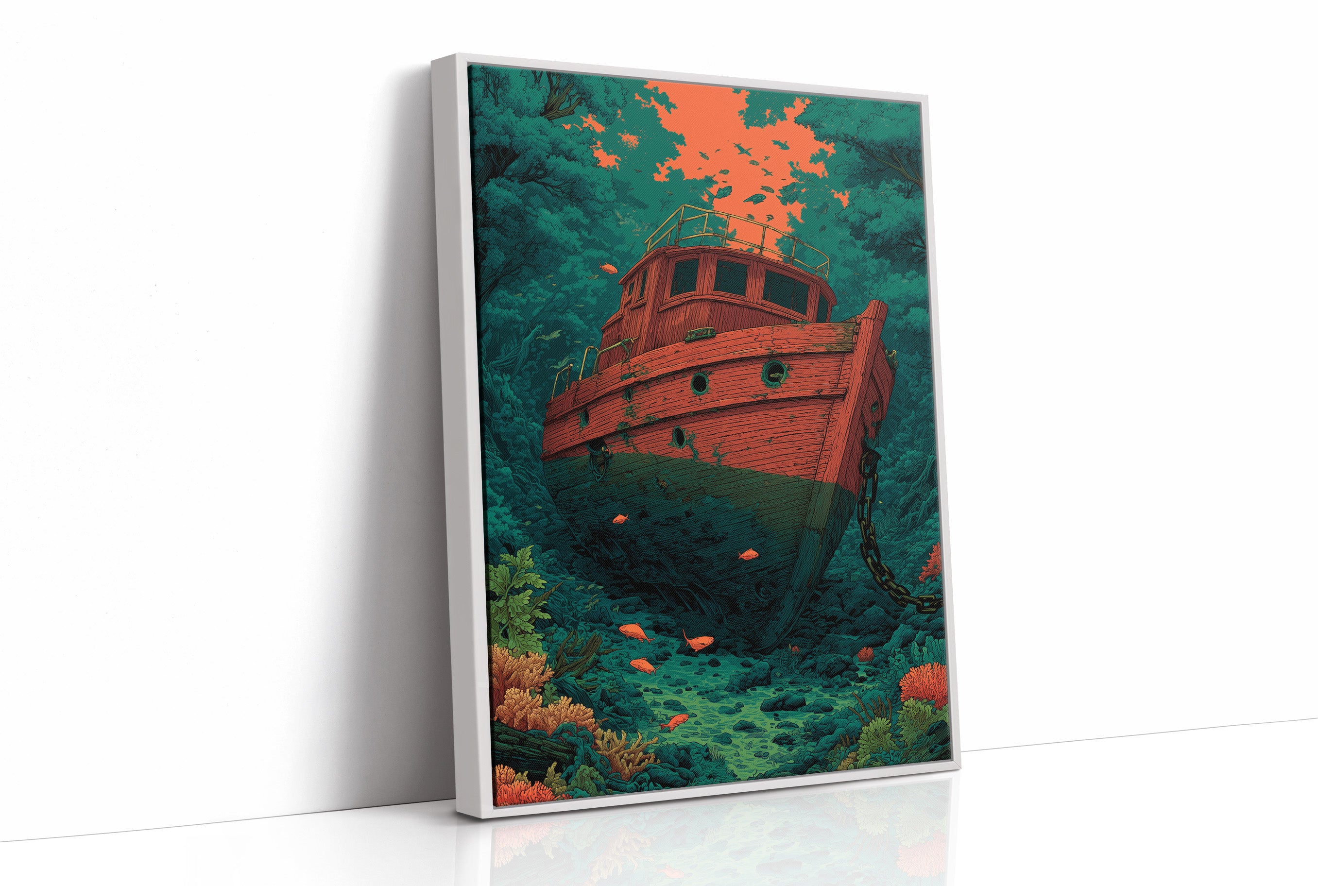 Shipwreck on the Reef Floor
