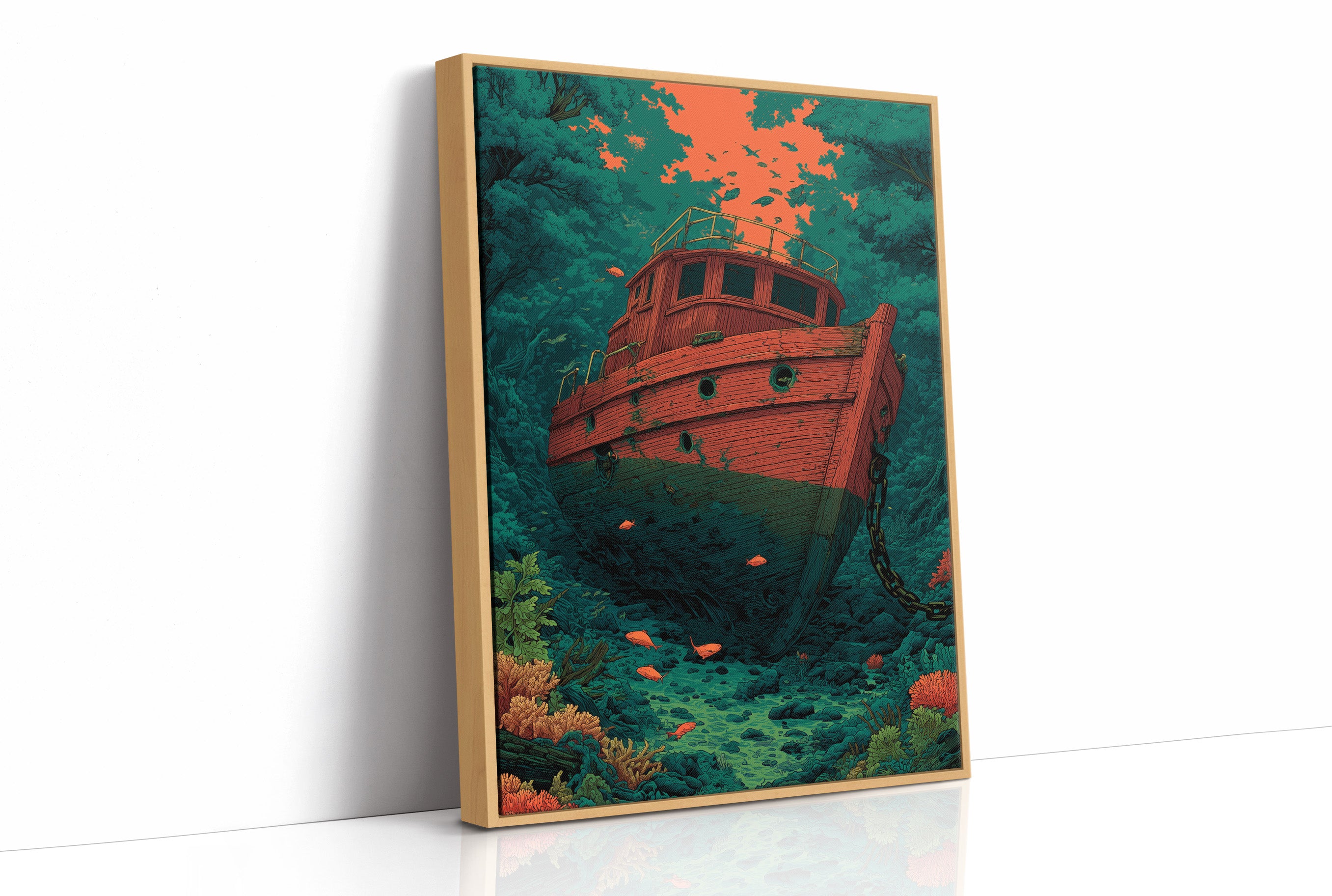 Shipwreck on the Reef Floor