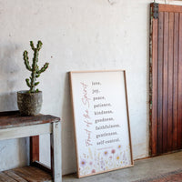 Fruit of the Spirit Floral Scripture Print