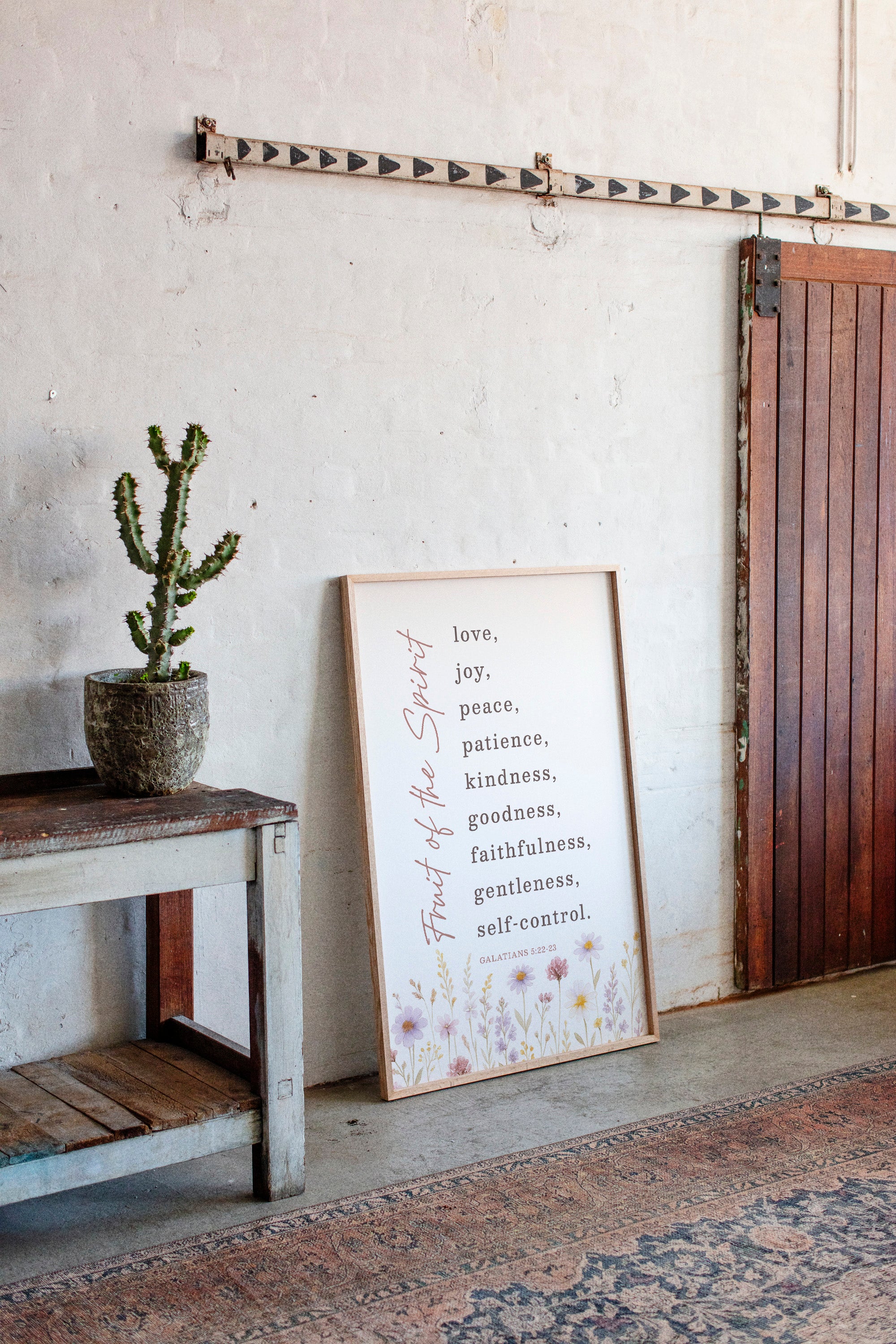 Fruit of the Spirit Floral Scripture Print