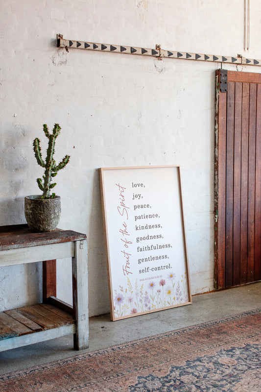 Fruit of the Spirit Floral Scripture Print
