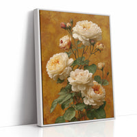 Cream Roses on a Golden Afternoon