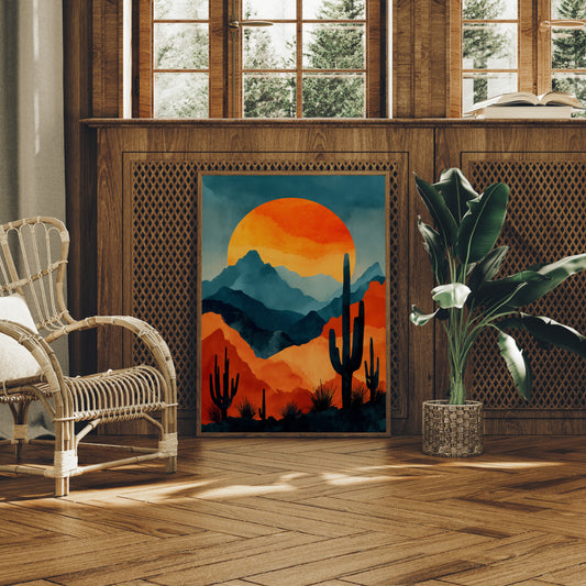 Saguaros Paint Their Mountain Song