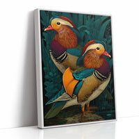 Mandarin Ducks in the Reeds
