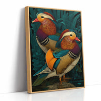Mandarin Ducks in the Reeds