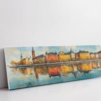 Colorful European Waterfront Reflections