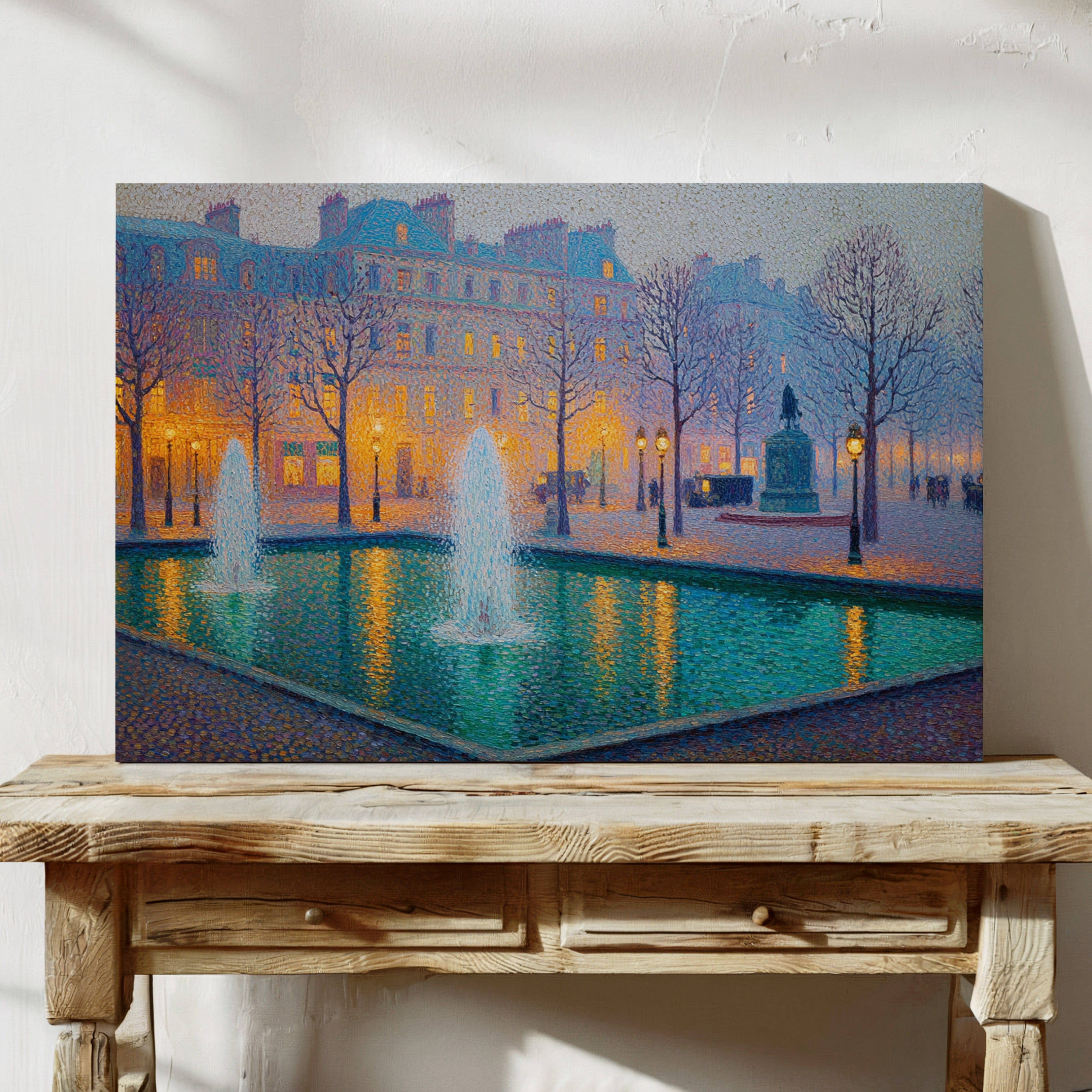 Paris Fountains Dance At Twilight