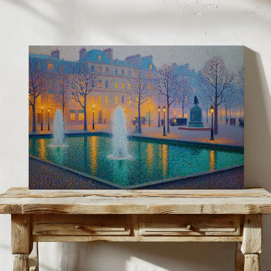 Paris Fountains Dance At Twilight