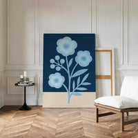Midnight Garden Blooms In Blue