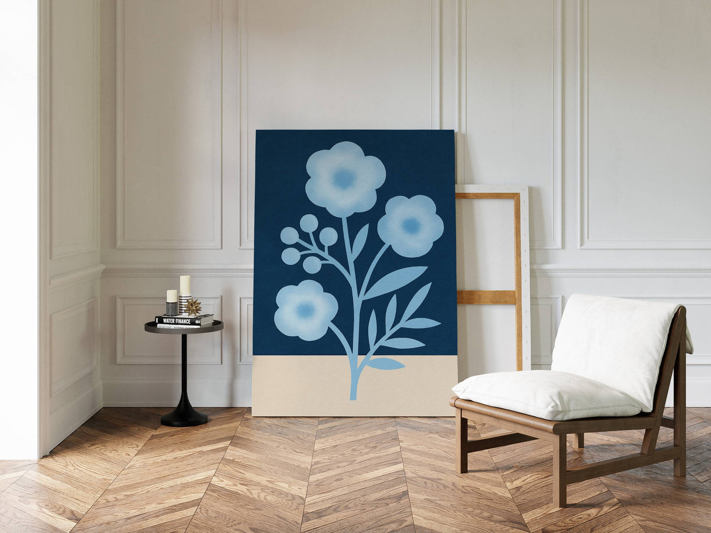 Midnight Garden Blooms In Blue