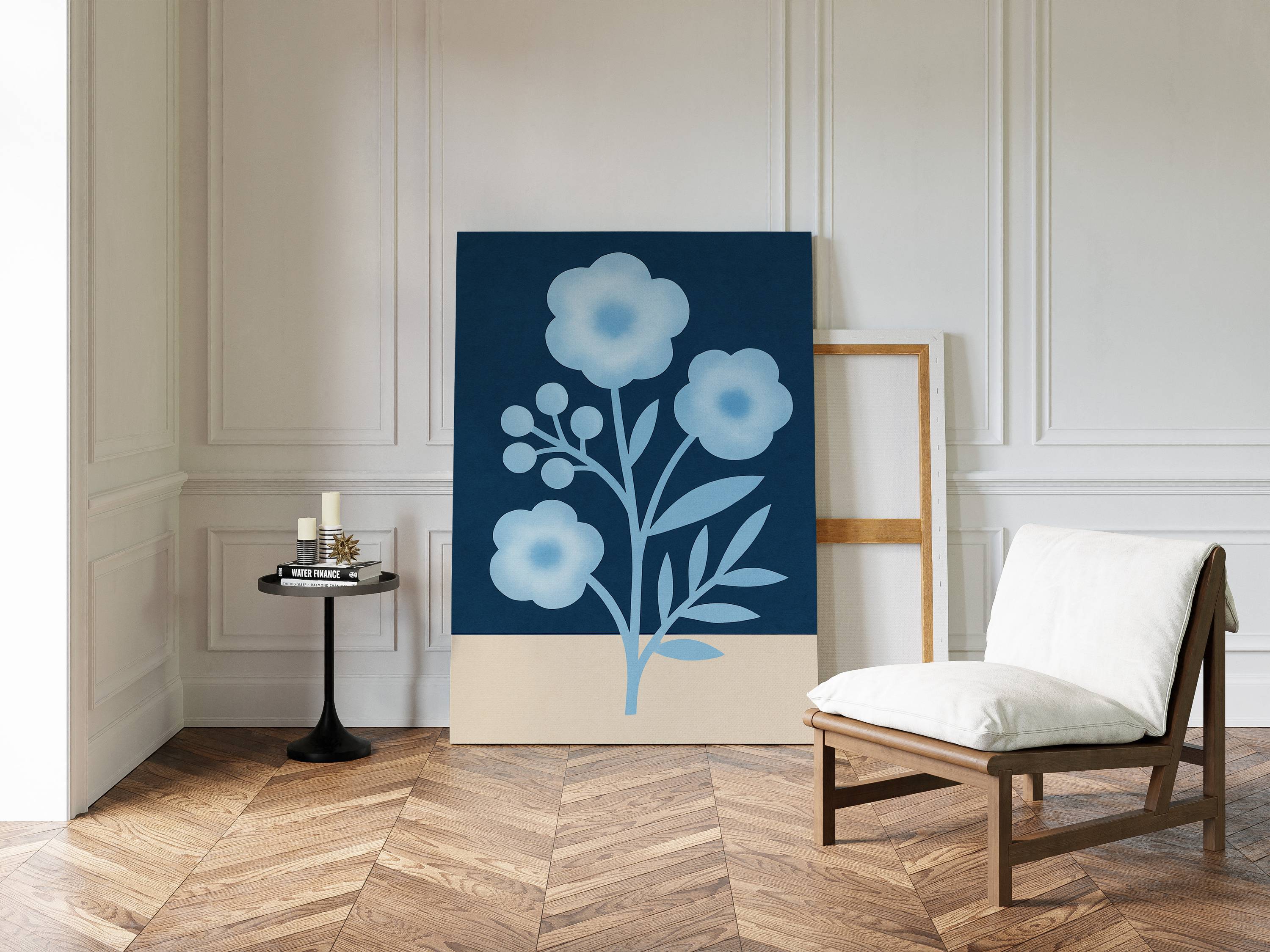 Midnight Garden Blooms In Blue