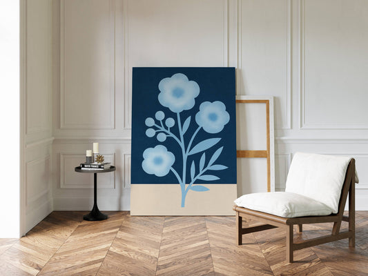 Midnight Garden Blooms In Blue
