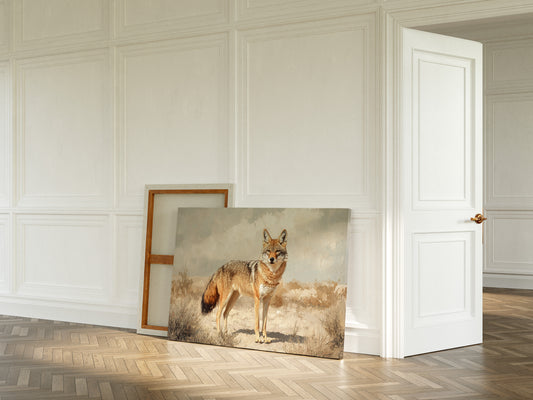 Lone Coyote in the Sun