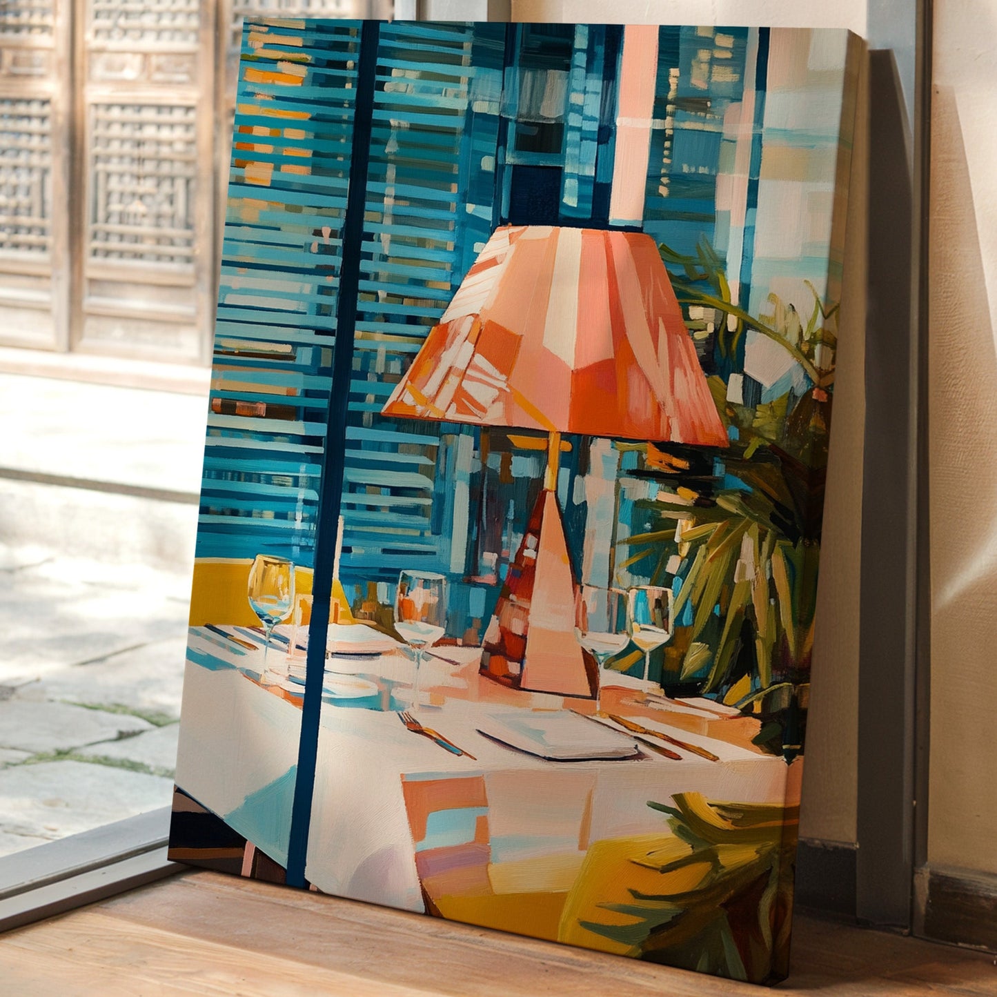 Coral Lamp Lights Summer Evening