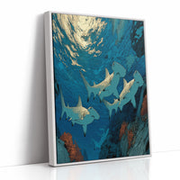 Hammerheads at the Reef Wall