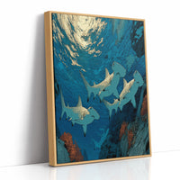 Hammerheads at the Reef Wall