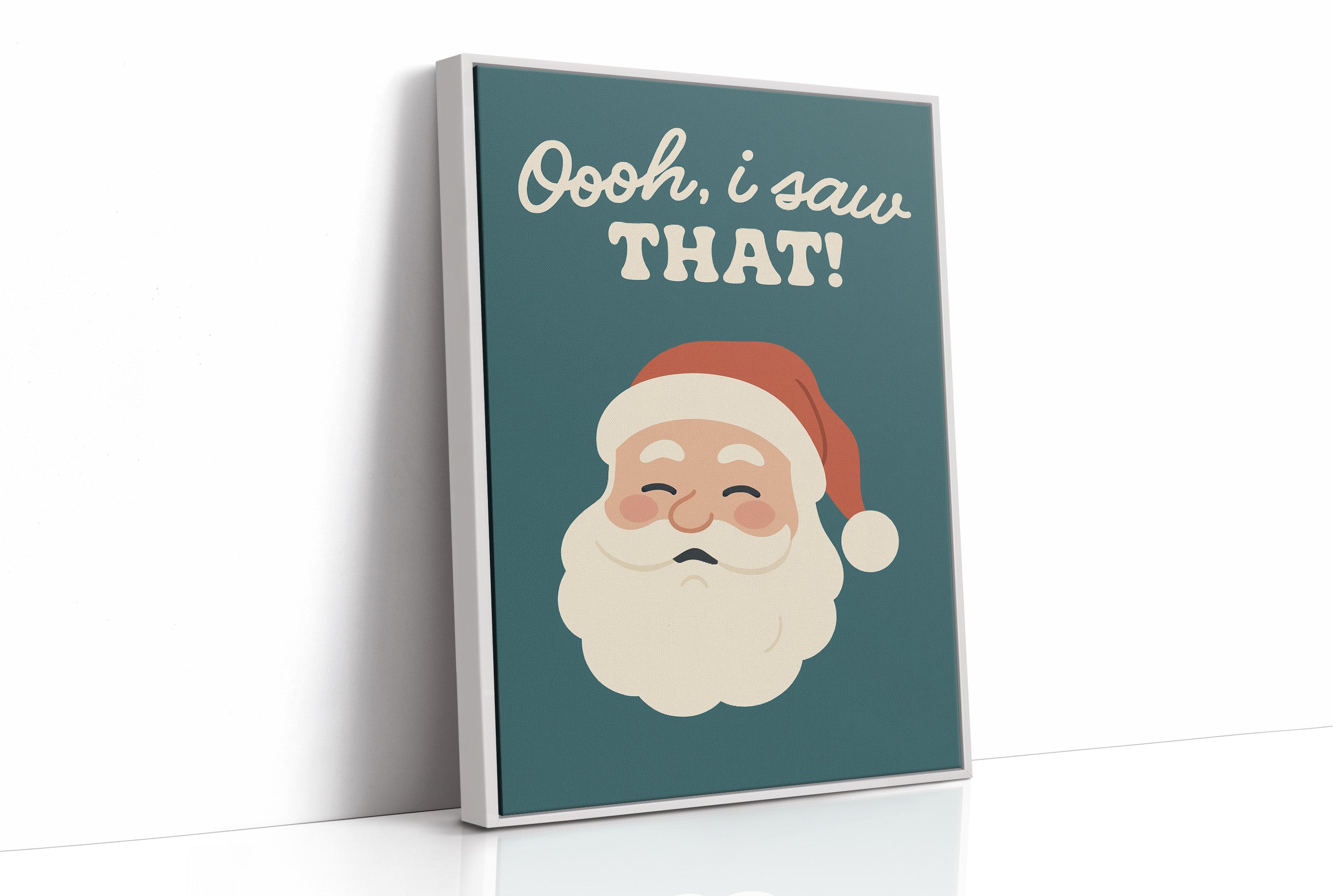 Jolly Words On Teal Canvas